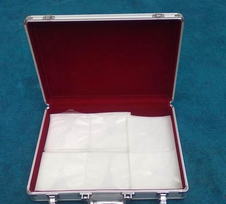 Случай хранения КОМПАКТНОГО ДИСКА портативной подкладки бархата алюминиевый гальванизирует замок утюга ключевой